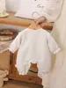 Mono largo de encaje con estética otoñal estilo hada, de doble capa y manga larga para salidas de mes completo, ropa cálida para bebés