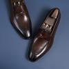 Zapatos de Cuero Genuino para Hombre de Negocios Formales de Cuero Europeo y Americano Británico, Mocasines Casuales, Zapatos Slip-On para Hombre de Talla Grande, Cómodos