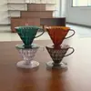 Filtro de café de plástico para preparación manual, filtro de café para uso doméstico, taza cono en forma de V estilo europeo, filtro de café de goteo estilo americano