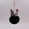 Pingente de Bolsa Bolinha de Pelo de Cachorro Fofo Boneca Desenho Animado Criativa Chaveiro de Pelúcia Pingente para Mochila de Estudante Presente