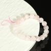Hay pulsera de cristal natural rosa copo de nieve fantasma pulsera de cuentas redondas de agua blanca fabricantes de pulsera de copo de nieve fantasma al por mayor