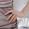 Anillo de Pareja Retro de Diamante Púrpura Zircón de Diseño Nicho de Estilo Oscuro de Alta Gama Dedo Índice Moda Anillo de Textura Personalizado