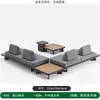 Sofá de Teca para Exteriores Nórdico, Conjunto de Muebles de Madera Maciza Impermeables con Protección Solar para Patio, Villa, Terraza, B&B