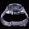 Reloj Mecánico Automático FORSINING/Fucini Esqueleto Completo Correa de Acero Inoxidable Reloj Mecánico Automático para Hombre Reloj para Hombre