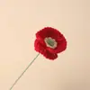 Regalo del Día del Maestro: Amapola Flor Artificial Crochet Ramo Decoración Venta al por Mayor Hilo Tejido Flor Floral Artificial