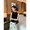 Camisola Elegante de Mave Lin con Temperamento Suave y Transpirable de Seda de Hielo y Lana, Cuello Semi Alto para Mujer, Sencilla y de Corte Ajustado.