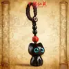 Cadena para Teléfono Móvil Gato Lindo Palo de Rosa Colgante de Mochila de Moda para Hombres y Mujeres Cuerda para Colgante de Llave de Coche Regalo