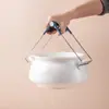 Pinza Triangular Antiescaldado para Cocina, Antiescaldado, Antideslizante, Pinza para Bol de Grado Alimenticio, Vaporera, Pinza para Plato de Verduras al Vapor, Pinza para Bol