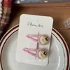 Nuevo Pasador de Tela de Felpa Hecho a Mano Estilo Coreano para Otoño e Invierno para Niños, Pinza con Borde de Cuentas de Conejo Lindo Lazo, Pinza Frágil