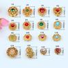 Cuentas de turquesa con incrustaciones de oro antiguo de Nepal, accesorios de joyería de bricolaje, cuentas de cobre en forma de T, accesorios chapados en oro