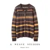 Outono e Inverno Novo Estilo Lã Cashmere Nova Moda Cardigã de Cashmere Feminino Gola Redonda Versátil Jacquard Quente Suéter de Tricô Casaco