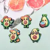 Acessórios Planos de Frutas Novos Transfronteiriços Acessórios para Joias DIY Acessórios de Cabelo Capa de Celular Adesivo de Silicone Macio de Abacate Desenho Animado