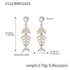 Aretes Irregulares de Espina de Pez con Pedrería Creativa de Azúcar para Mujer, Elegantes y con Estilo, Exquisitos Aretes y Accesorios para Orejas que Adelgazan el Rostro