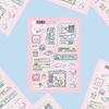 Stickers de Corea del Sur Stickers Lindos de Personaje de Niña de Dibujos Animados Pegatinas Ins Estilo Coreano Tarjeta Goo Diy Pegatinas Decorativas Pegatinas para Cuenta de Mano