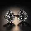 Pendientes de Rombo Color Champaña Brillantes Dorados con Incrustaciones de Diamantes, Estilo Retro Sencillo Otoño e Invierno, Pendientes de Alta Gama y Exquisitos