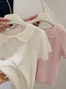 Nueva camiseta de manga corta de estilo coreano para verano para niñas, top elegante y moderno para bebés, ropa infantil