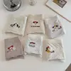 Braguitas de Algodón Puro 10A Extendido Antibacteriano Triángulo en la Entrepierna, Estilo Lindo y Femenino Japonés con Estampado de Cachorro, Cintura Media, Tacto Suave para la Piel