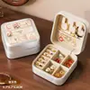 Mini Joyero Multifuncional Portátil con Múltiples Compartimentos para Pendientes, Tachuelas, Collares, Anillos Caja de Almacenamiento