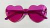 Gafas de sol sin montura en forma de corazón de color gelatina, Gafas de una sola pieza en forma de corazón, Colores deslumbrantes, Estilo transfronterizo