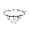 Pulsera de acero inoxidable con diseño de hueso de serpiente transfronterizo europeo y americano, regalo conmemorativo de vacaciones de la temporada de graduación, pulsera de acero de titanio con letras al por mayor