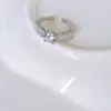 Anel de Diamante Moissanite Imitado Popular Transfronteiriço Anel de Casal Coroa de Casamento Diamante de 1 Quilate Anel Aberto Joia de Anel