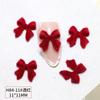 Acessórios para Unhas com Laço Aveludado Outono e Inverno Acessórios de Gravata Borboleta Maillard Decoração de Unhas Mista de Pelúcia e Resina
