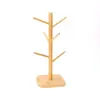 Suporte de secagem e armazenamento para copos de água de bambu, suporte para armazenamento de canecas, rack de entrada para chaves e joias, prateleira de armazenamento, atacado transfronteiriço