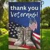 Bandera de Jardín de la Bandera Americana de Veterano Transfronterizo de Comercio Exterior 30*45cm Bandera Colgante de Decoración para Patio para Veteranos