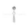 Pendiente de Hueso de Oreja con Rosca Interna y Colgante de Borla de Zirconia F136 Aleación de Titanio Colgante de Gota de Agua de Zoro Pendientes de Titanio G23