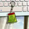 Pingente de chaveiro acrílico temático de trabalhador criativo estilo Xiaohongshu, souvenir colecionável e lembrete