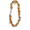 Pulseira Golden Coast Original de Cristal Amarelo Natural Torre Formato Irregular, Exquisita, Luxuosa, De Alta Qualidade, Versátil