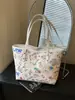 Bolso Graffiti de Gran Capacidad Transfronterizo para Mujer 2025 Nuevo Bolso de Hombro Versátil Casual Bolso Tote de Nicho para el Trabajo
