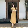 Vestido de Verano de Lunares Estilo Francés Vintage Talla Grande para Mujer, Vestido Largo Casual y Elegante de Cintura Alta