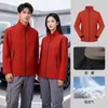 Capa única delgada de alta gama con logo personalizado para ropa de trabajo, ropa exterior para grupo de tienda 4S para hombres, cortavientos para oficina corporativa