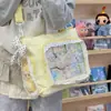 Nuevo bolso de hombro transparente de gran capacidad 2026 para mujer, adecuado para llevar artículos pequeños, fans de anime, y puede sostener un letrero luminoso
