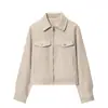 Punto de Exportación Transfronteriza 2025 Estilo Europeo y Americano Otoño Nuevo Moda para Mujer Chaqueta con Cremallera Suave Tops