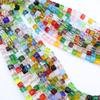 Venta al por mayor 4-10mm cristal cubo de azúcar cuentas cuadradas venta al por mayor vidrio artificial. Accesorios de joyería hechos a mano DIY cuentas sueltas cubo