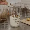 Taza de vidrio estilo japonés Ins 400ml, vaso de agua resistente a altas temperaturas, alto valor estético taza para café y bebidas frías 400ml, con logo impreso