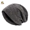 Gorro Retro Desgastado de Punto para Otoño e Invierno Transfronterizo con Pedrería, Gorro Turbante, Gorro Protector del Cabello, Gorro Holgado Postparto Jdu-50I