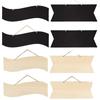 Adornos Colgantes de Virutas de Madera Navideñas Letreros de Madera en Blanco Colgantes Decorativos de Madera para Bricolaje Banderines de Virutas de Madera con Cuerda para Colgar
