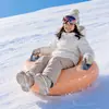 Boia inflável de neve em PVC com alças duplas espessadas, boia de neve com alças duplas para adultos e crianças, adequada para uso externo no inverno