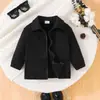 Chaqueta de Primavera y Otoño para Niños 2026 Nuevo Estilo Chaqueta de Trabajo Infantil Bebé Solapa Cremallera Top Casual Ropa Elegante para Niños