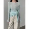 Conjunto de Lã Macia e Luxuosa com Suéter e Xale para Mulheres, Novo Estilo Primavera 2026, Camada Base Casual Ss997