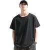 Precio de Fábrica Verano Malla Seda de Hielo Camiseta Holgada Delgada de Manga Corta para Hombre Color Sólido Combinable Manga Media Camiseta Fresca