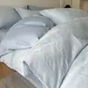 Conjunto de Quatro Peças Jacquard de Algodão Puro Classe Alta, Capa de Edredom Jacquard de Cetim Simples e Luxuosa, Lençol de Cama, Conjunto de Roupa de Cama 4
