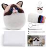 Fieltro de lana pincha transfronterizo nuevo paquete de material diy muñeca creativa hecha a mano animal pequeño Manual en inglés