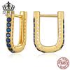Evelle Clásico Forma de U Simple Hebilla de Oreja Cobre Platino Plateado Zirconia Moda Transfronterizo Pendientes de Venta Caliente Pendientes YIE217