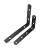 Soporte de placa de capa de 90 grados de acero inoxidable engrosado directo de fábrica, soporte de placa de hierro angular tipo L, eslabones de muebles de ángulo recto negro