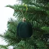 Bolas de Natal flocadas transfronteiriças, bolas de Natal de pelúcia multicoloridas, decorações de árvore de Natal, enfeites festivos para arranjos de cena de feriado