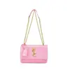 Bolso Cruzado de Hombro con Cadena de Letras Estilo Nuevo 2026, Bolso Cuadrado Pequeño de Alta Gama, Bolso de Charol Brillante para Axila para Mujer